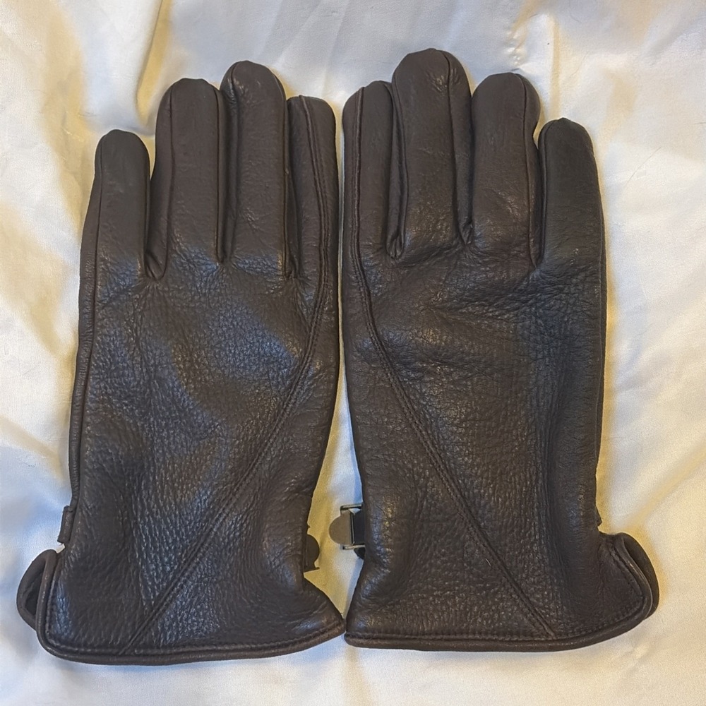 Thinsulate Brown Genuine Leather Insulated Gloves, Size L
